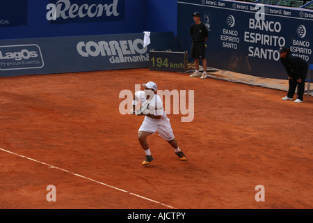 L'Estoril Open 2007 - 1er tour - qualification Sam Querrey vs Luis Horna Banque D'Images