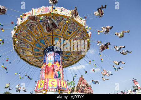 Chairoplane sur la Cranger juste, l'Allemagne, la Ruhr, Herne Banque D'Images