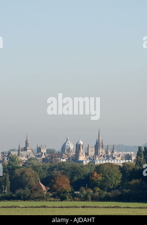 Oxford Spires vu de South Hinksey, Oxfordshire, England, UK Banque D'Images