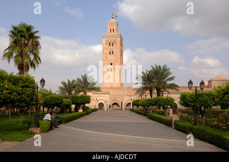 Mosquée Koutoubia Maroc Marrakech Banque D'Images