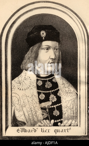 Édouard IV, 1442 - 1483. Roi d'Angleterre, 1461 - 1470 et 1471 - 1483. Banque D'Images