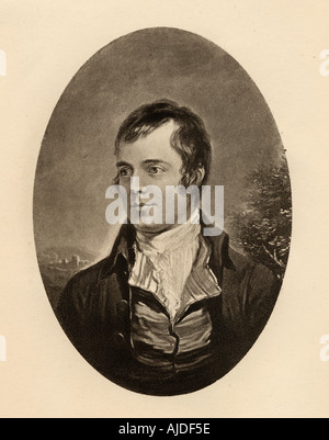Robert Burns, 1759 - 1796. Poète écossais. Banque D'Images