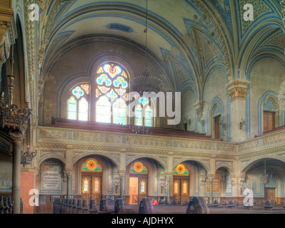 Vue d'entrée, nouvelle synagogue, Szeged, Hongrie Banque D'Images