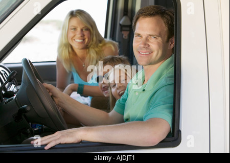 Dans la famille RV en vacances Banque D'Images