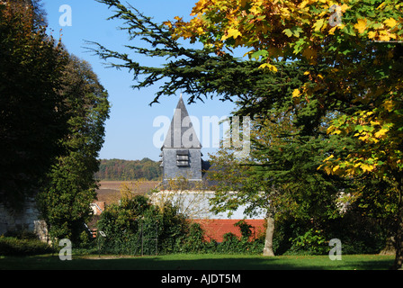 Scène de village, Chatillon-sur-Marne, Marne, Champagne-Ardenne, France Banque D'Images