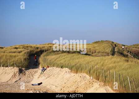 Conservation des aires protégées de dunes de sable, Le Touquet-Paris-Plage (Le Touquet), Pas de Calais, Nord Pas de Calais, France Banque D'Images