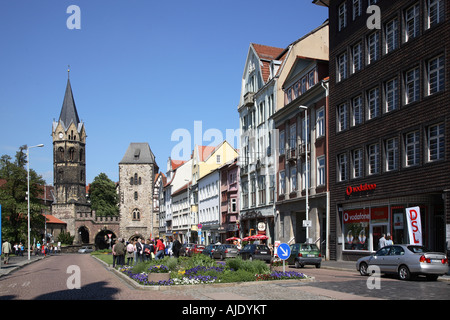 Thuringe Thuringe Eisenach Ville Ville porte de Nikolaitor Stadttor Stadt Tor Nikolai Nicolai Banque D'Images