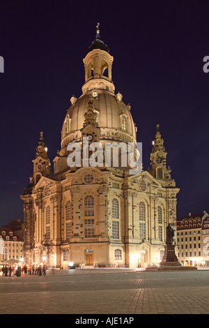 Sachsen Saxe Dresden Neumarkt église Frauenkirche Femme église Notre Dame Frauen Kirche Banque D'Images