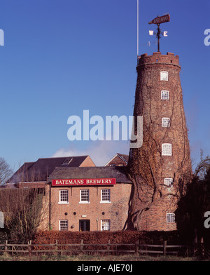 Voir la fin de l'hiver de l'ancien moulin à Wainfleet All Saints Lincolnshire Banque D'Images