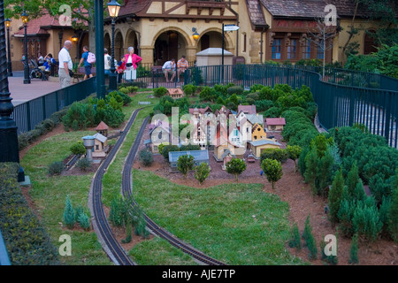 Villa miniature, Pavillon de l'Allemagne, l'Epcot Center Banque D'Images