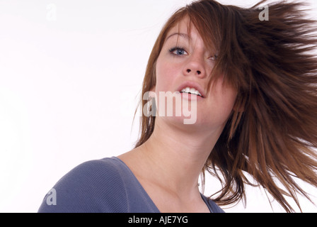 Cheveux soufflant Banque D'Images