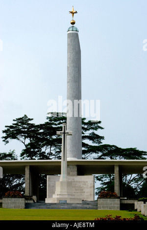 Croix et le cimetière de guerre de Singapour Kranji memorial Banque D'Images