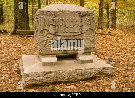 Nancy Hanks Lincoln tombe au Lincoln Boyhood National Memorial, dans Banque D'Images