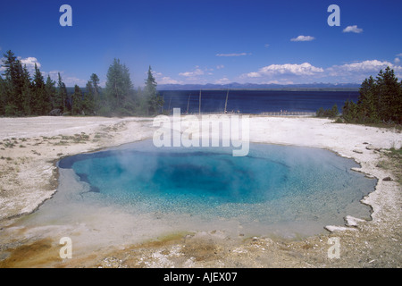 Printemps crue West Thumb le Parc National de Yellowstone au Wyoming USA Banque D'Images