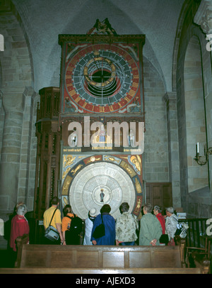 Horloge astronomique, Lund Cathédrale Domkyrkan ( ), Lund, Suède, Allemagne. Banque D'Images