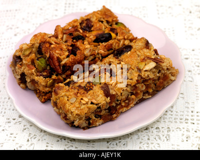 Oaty barres de fruits Banque D'Images