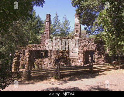 Le Comté de Sonoma en Californie Jack London State Historic Park ruines de Wolf House Banque D'Images