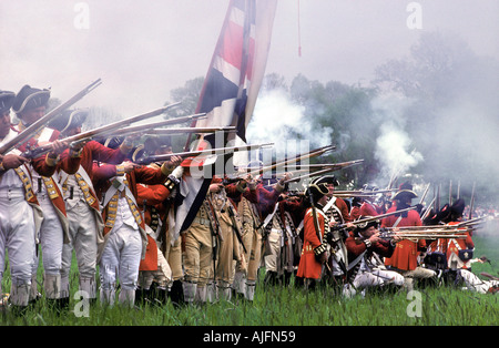 La guerre révolutionnaire Historique Reconstitution Morristown dans le New Jersey Banque D'Images