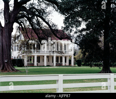 Mullberry Grove accueil plantation d'avant sur le grand fleuve, route en Louisiane Banque D'Images