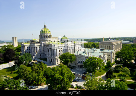 Le State Capitol building à Harrisburg en Pennsylvanie PA Banque D'Images