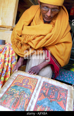 Lac Tana Bahar Dar trésor du monastère de l'île Kebran Gabriel Banque D'Images