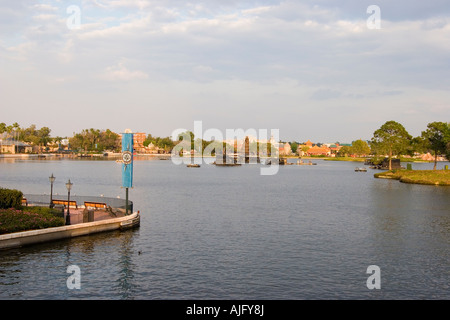 World Showcase Lagoon, parc à thème Epcot Center, Walt Disney World, Orlando, Florida, United States Banque D'Images
