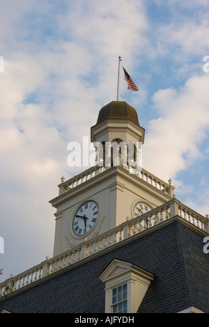 Tour de l'horloge à l'aventure américaine, pavillon, World Showcase d'Epcot Center, Walt Disney World, Orlando, Florida, United States Banque D'Images
