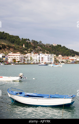 La ville de Zakynthos et son port, la Grèce. Banque D'Images