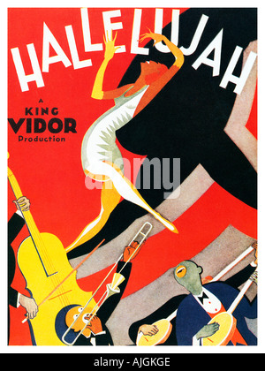 Alléluia, brochure illustration pour la première révolutionnaire 1929 Hollywood film tout-noir, une musique jazz Banque D'Images