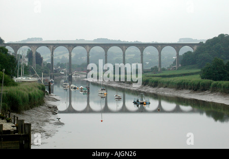 Viaduc de Calstock Devon Banque D'Images