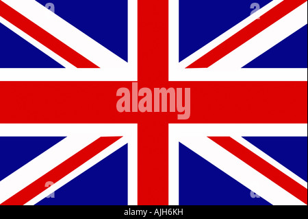 Union Jack flag illustration. Drapeau national du Royaume-Uni Banque D'Images