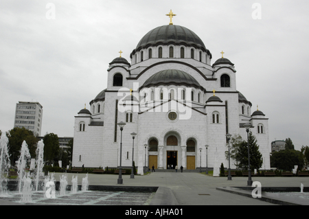 Beograd, église du Saint Sava dans la partie ville Vracar Banque D'Images