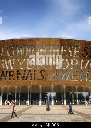 Centre d'études du millénaire, la baie de Cardiff, Pays de Galles. Banque D'Images