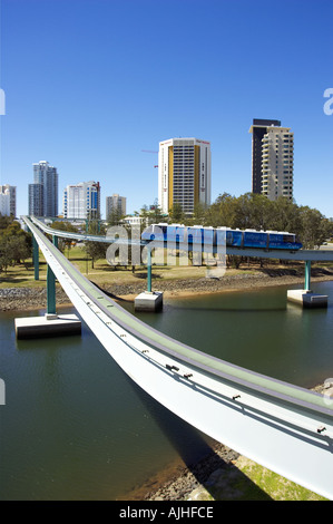 Par Monorail du Casino Jupiters Broadbeach Gold Coast Queensland Australie Banque D'Images