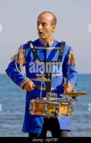 Musicien à la Fête des Vendanges Banyuls sur Mer France Banque D'Images