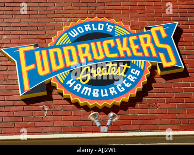 Fuddruckers hamburgers de plus grande du monde Banque D'Images