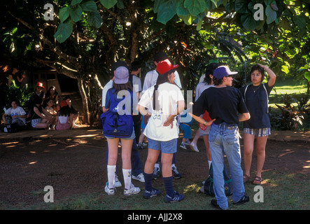 Personne peuple argentin étudiant étudiants adolescents excursion au Parc National de l'Iguazu Misiones Province Argentine Amérique du Sud Banque D'Images