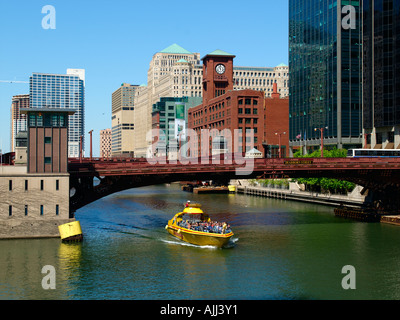 Chicago, Dearbourn Street Bridge Banque D'Images