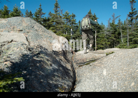 Randonnées dans les Montagnes Blanches du New Hampshire USA, qui fait partie de la Nouvelle Angleterre USA Banque D'Images