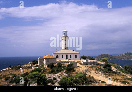 Leuchtturm auf Palagruza | phare de l'île Palagruza Banque D'Images