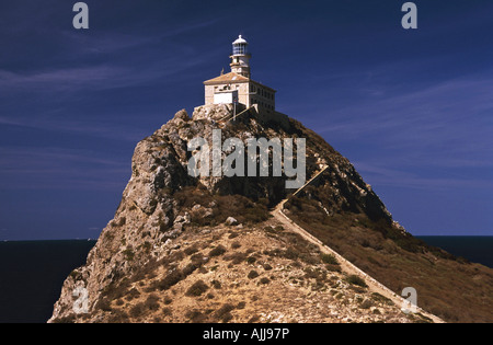 Leuchtturm auf Palagruza | phare de l'île Palagruza Banque D'Images