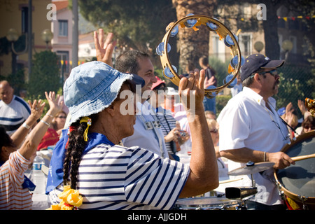 Musiciens lors de la Fête des Vendanges Banyuls sur Mer France Banque D'Images