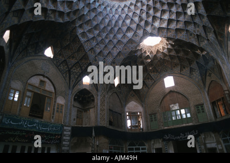 Coupole toit d'un vieux bazar, Iran, Kashan Banque D'Images