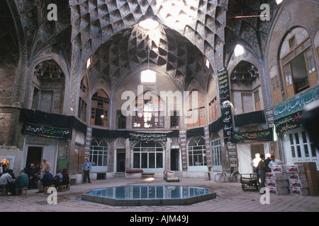 Coupole toit d'un vieux bazar, Iran, Kashan Banque D'Images