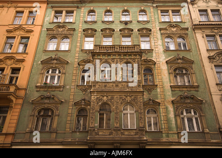 Détail architectural, Prague, République Tchèque, Europe Banque D'Images