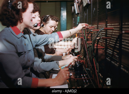 Standard téléphonique de l'opérateur téléphonique 1950 Banque D'Images