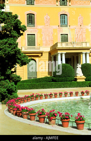 Palau Reial de Pedralbes Barcelone Espagne Banque D'Images