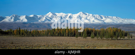 La gamme North-Chuya. La steppe Kurai. Montagnes de l'Altaï. La Sibérie. La Russie Banque D'Images