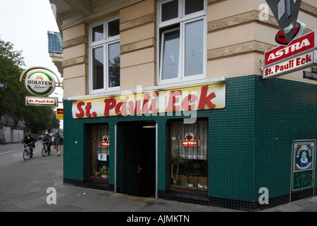 St Pauli Eck sur Reeperbahn en S t Pauli Hambourg Banque D'Images