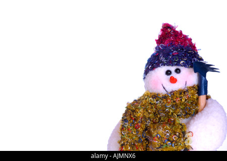 Bonhomme de neige de Noël. Banque D'Images